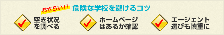 空き状況を調べる/ホームページはあるか確認/エージェント選びも慎重に